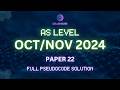 Paper 22 Oct/Nov 2024 Solution | AS Computer Science
