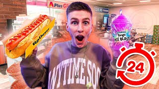I ONLY Ate GAS STATION Food For 24 HOURS!!! (Food Challenge)