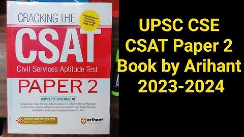 UPSC CSAT Paper 2 Book by Arihant 2023 Review