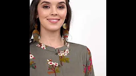 Floral Print Casual Kurta
