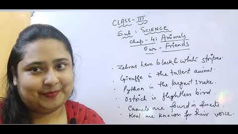 CLASS III // SUBJECT- SCIENCE// CHAPTER- 4 : ANIMALS OUR FRIENDS