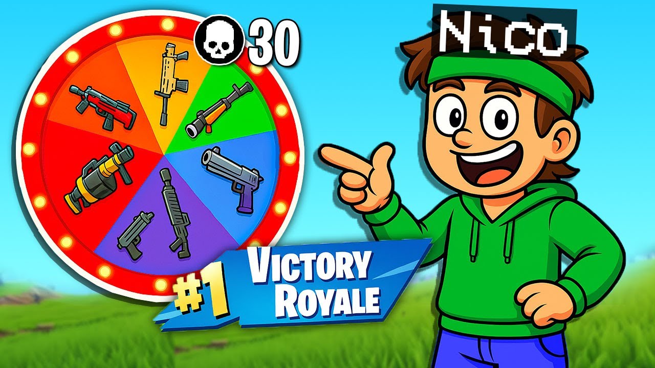 NICO, CAMBIA ARMA AD OGNI KILL CONTRO I SUOI AMICI su FORTNITE!