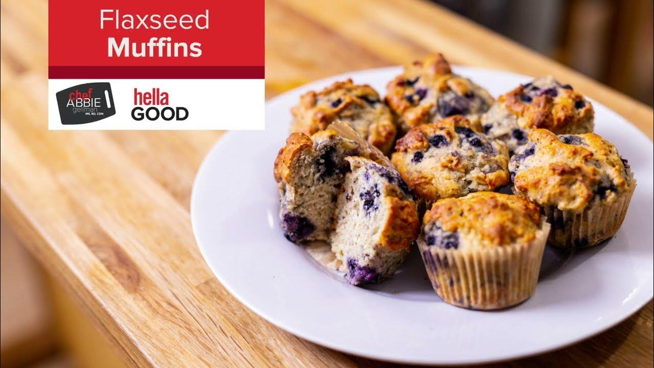 Healthy & Easy Flaxseed Blueberry Muffins YouTube