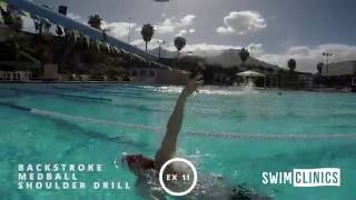 Backstroke Medball Shoulder Drill  - Swimclinics Exercise 11