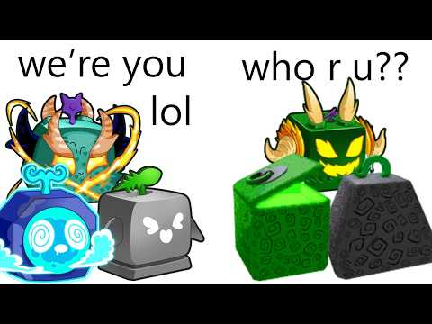 ALL Blox Fruits meet their OLD Versions… (Meme)