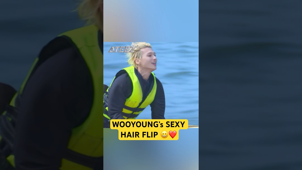 WOOYOUNG’s SEXY HAIR FLIP IN SLOW-MO 😆❤️❤️❤️ 