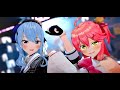 【MMDホロライブ】過食性:アイドル症候群【さくらみこ・星街すいせい】【4K30fps】Ray-mmd