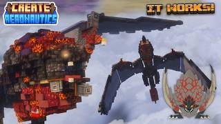 Wyvern ORNITHOPTER (Bazelgeuse) in Minecraft Create Aeronautics