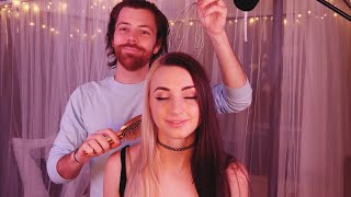 ASMR | Ben Plays With My Hair (Brushing, Head Massage)