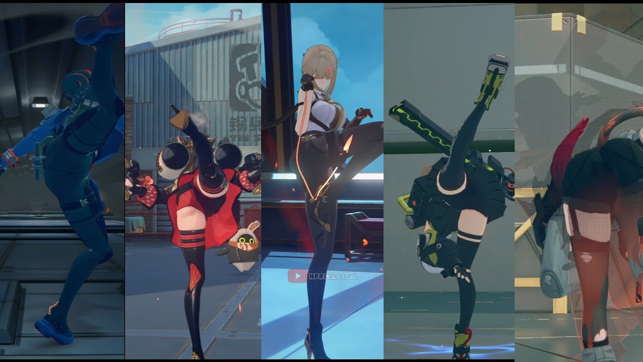 Is Evelyn has The best Kick Animation than Burnice and Jane..? Zenless ...