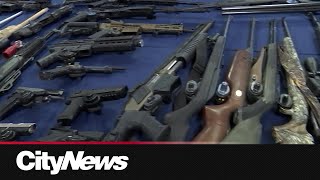 30 guns seized, alleged gang leader arrested