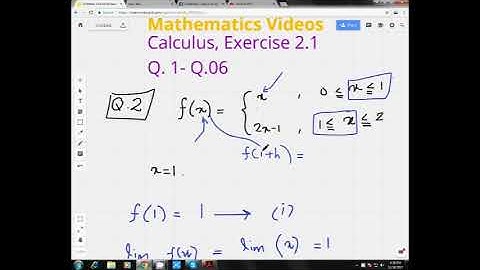 Calculus By S.M Yusuf: Exercise 2.1 Q.1 to Q.6