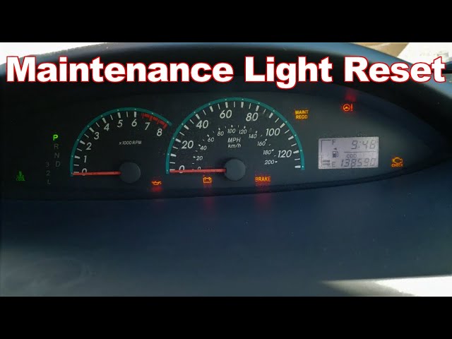 Toyota Yaris Maintenance Light Reset