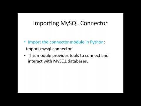 Database connectivity using python - YouTube