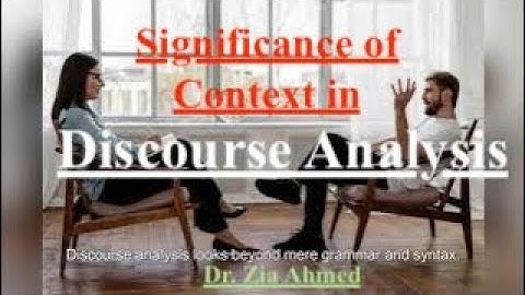 context in discourse