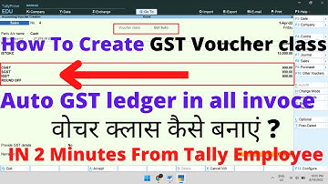 How to Create Voucher Class in Tally Prime | CGST SGST and IGST in Sales Voucher Class