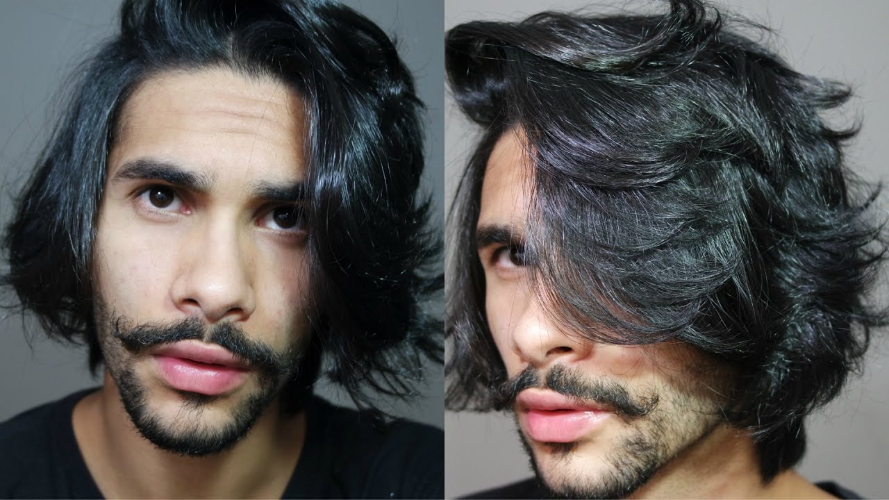 cabelo dividido no meio masculino