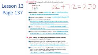 3rd Grade Math Lesson 13 Remote Learner Video Day 1