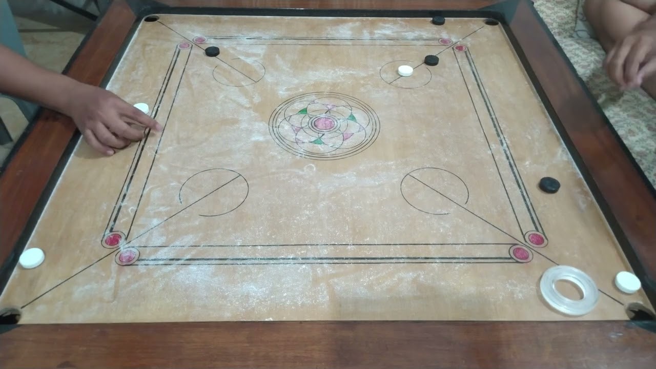 Player1 Dominates the Board! Epic Carrom Match Amazing Shots | Intense Carrom Battle