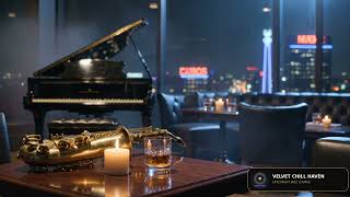 Smoky Midnight Jazz Club | Deep Saxophone & Piano Blues in Rain | 1-Hour Late Night Chillout