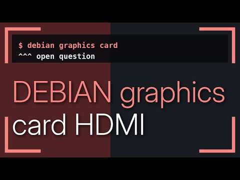 HDMI monitor not recognized on Debian
