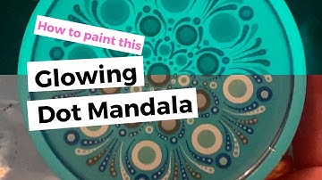 How to Paint this Freehand Glowing Dot Mandala Coaster Video Tutorial