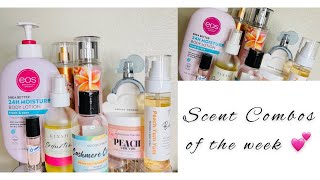 Scent & layering combos of the week 💗 1 combo was a miss 😫