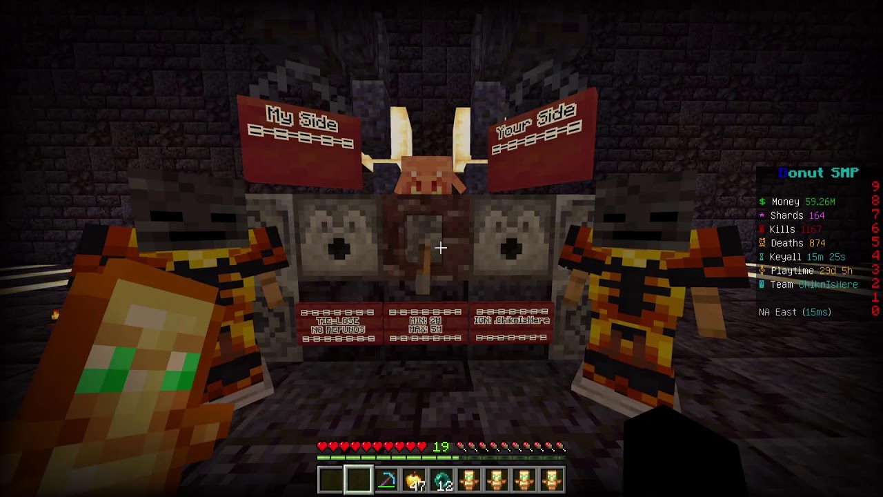 GAMBLING IGN= .ChiknIshere | DonutSMP Live 20m per base