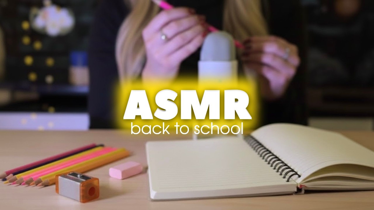 ASMR Back to School 🎒 Soft Tapping, Paper Sounds & Cozy Study Triggers