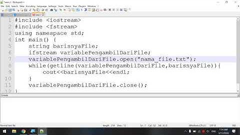 PEMROGRAMAN DASAR C++ | OPERASI FILE - BACA FILE