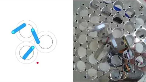Test of three fiber positioner robots