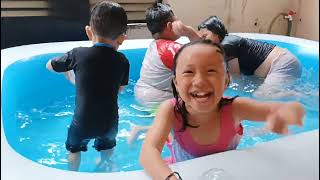Berenang Bareng Kakak-Kakak Di Rumah Serunya Main Air Gawat Muka Abang Idan Kesiram Air
