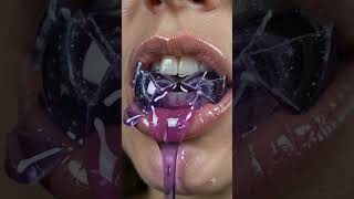Girl Eats Galaxy Grape Candy 🍇 | Cosmic Juice Burst ASMR