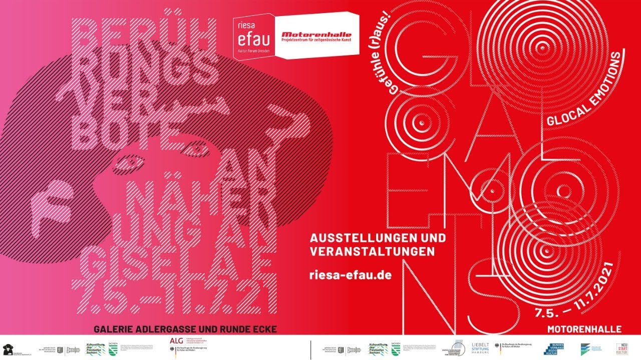 Online-Doppelvernissage Gefühle (r)aus! Glocal Emotions & Berührungsverbote - Annäherung an Gisela E