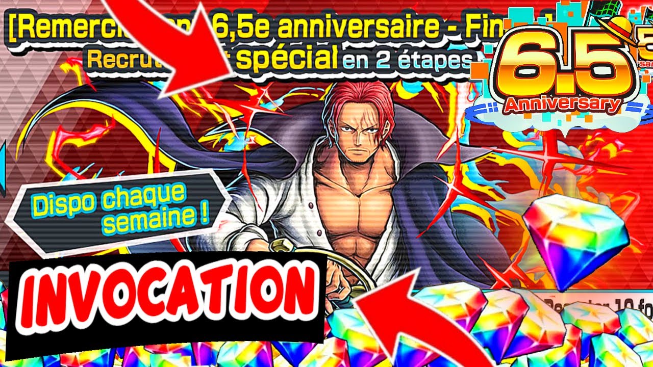 INVOCATION Shanks RED + 10  4* GARANTI OPBR - One Piece Bounty Rush