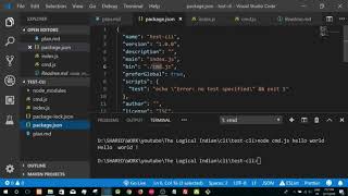 make a commandline shell application using nodejs | The Logical Indian