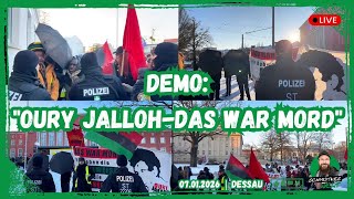 ❗Live❗ in Dessau | Demo: Oury Jalloh - das war Mord - der Kampf geht weiter | 07.01.2026