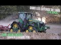 Suivez damien avec son johndeere 8rx410 au prparation des sols dans les pentes du tarn 