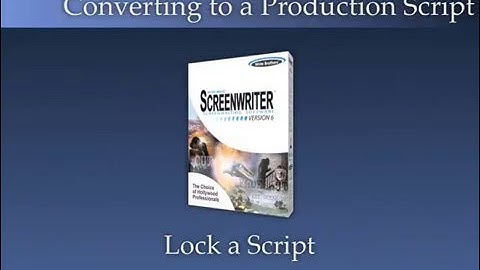 Converting to a Production Script: Lock a Script 1/4