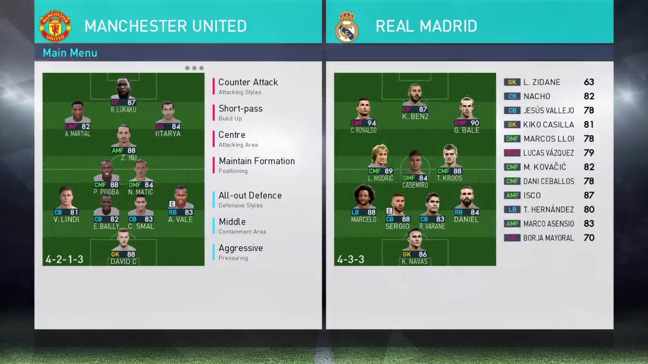 PES 2018 - Best Formation & Tactics for Manchester City 