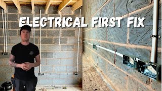 kitchen electrics saga, first fix-electrician