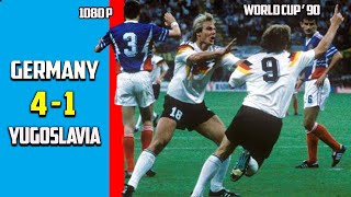 Germany vs Yugoslavia 4 - 1 Highlights All Goals World Cup 90 Full HD