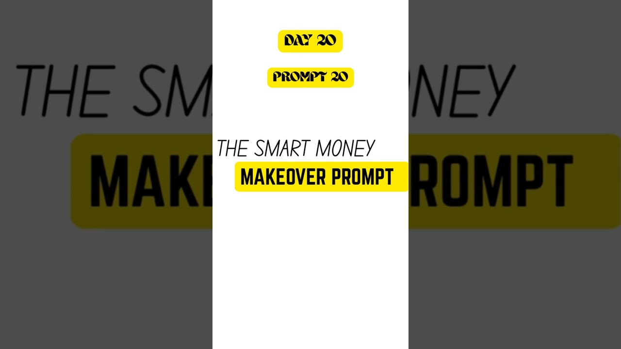 DAY 20 👉 “Want a smart money makeover? This ChatGPT prompt will fix your finances 💰✨.”