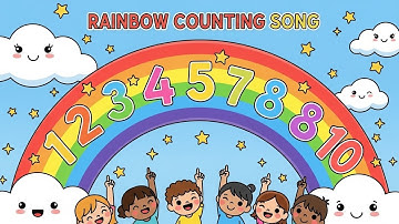 The Rainbow Counting Song | Learn Numbers with Colors | Kids Learning | ToonBeats Studio