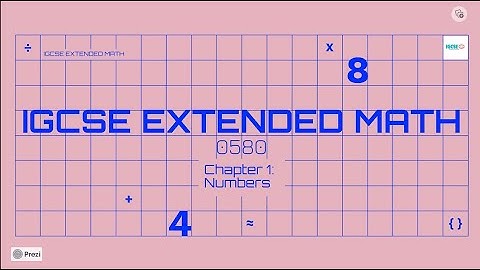 IGCSE Extended Maths (0580) || Chapter 1 - Numbers (part 1)