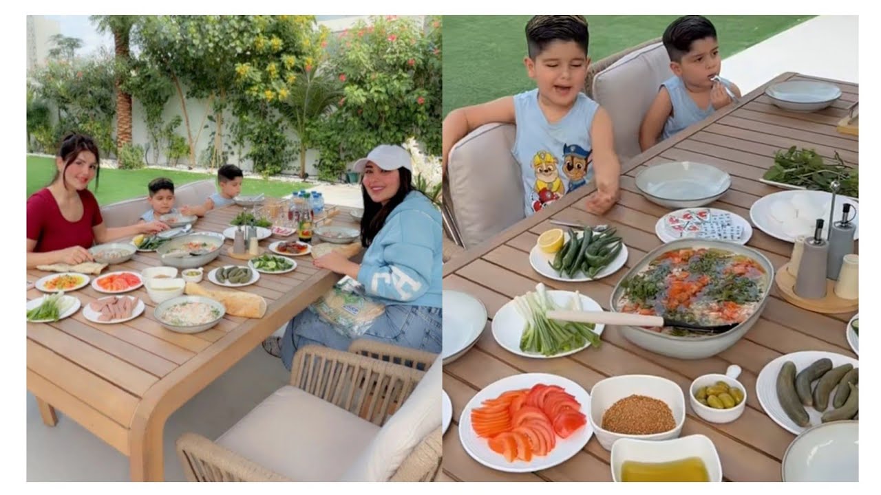 نور وعصام 🥰 جهزت اطيب فطور فول خورافي عزمت إسراء 