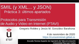 SMIL (y XML... y JSON). Práctica 3: últimos apartados