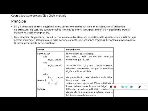 2.7   Conditionnelle choix multiples Cours - Chapitre 2 - Structures conditionnelles
