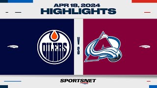 NHL Highlights | Oilers vs. Avalanche - April 18, 2024 screenshot 4