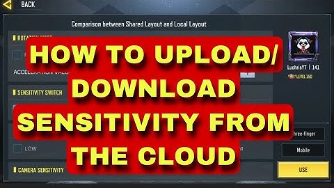 HOW TO UPLOAD/DOWNLOAD SENSITIVITY FROM CLOUD ON CODM